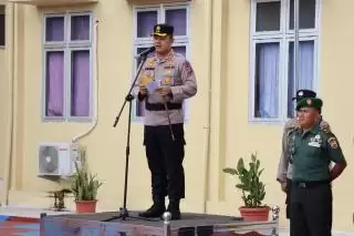 Kapolres Taput Pimpin Apel Gelar Ops Patuh Toba 2023, Himbau Pengendara Taati Aturan Lalu Lintas