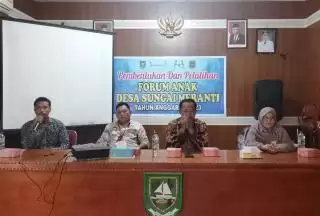 Forum Anak Dibentuk di Desa Sungai Meranti, Ini Harapan Pak Kades