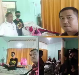 KSB PD IWO Meranti Jenguk Istri Teman Sejawat Sakit di RSUD Dorak