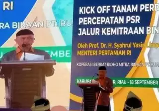 Dirjenbun Lakukan Tanam Perdana PSR Koperasi Berkat Ridho di Kampar