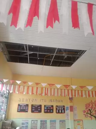 Proyek Rehab Diduga 'Asal Jadi' SDN 07 Melibur, Belum Genap Setahun Sudah Rusak