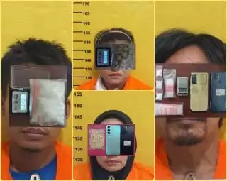Resnarkoba Polres Bengkalis Sikat 4 Pelaku Sabu dan Pil Ekstasi di Dua Kecamatan