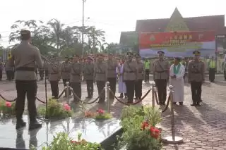 Sertijab PJU Polres Bengkalis, 5 Kasat dan 2 Kabag Mutasi