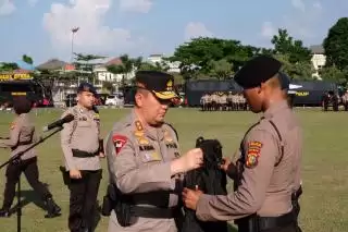 1.664 Personel Polda Riau Diterjunkan Amankan TPS Saat Pencoblosan