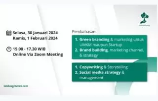 LindungiHutan Gelar Webinar Gratis 'Green Skilling' Bantu UMKM dan Startup