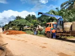 Jalan Rusak Akibat Hujan Lebat, PalmCo Regional 3 Turun Tangan
