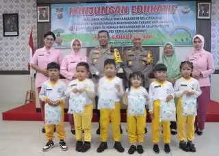 Polsanak, TK Kemala Bhayangkari 09 Anjangsana ke Polres Kepulauan Meranti