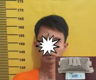 Satresnarkoba Polres Bengkalis Sergap Pengedar Ganja di Air Jamban