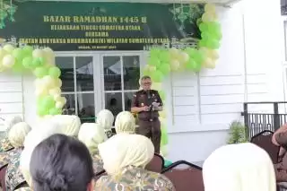 Kajati Sumut Idianto Apresiasi Bazar dan Pasar Murah Ramadan IAD Wilayah Sumut