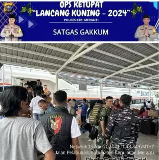 Polres  Kepulauan Meranti Siaga, Hari 6 Lebaran Arus Balik Padat di Pelabuhan Tanjung Harapan