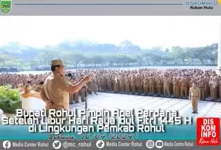 Pimpin Apel Perdana Lepas Lebaran 1445 H, Sukiman: Jadikan Semangat Baru Untuk Lebih Baik
