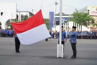 Camat Mandau Jadi Irup Upacara Peringatan Harlah Pancasila di Kecamatan Mandau