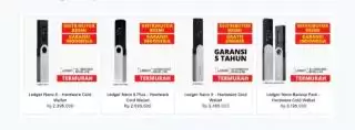 Spesial Garansi 5 Tahun Ledger Nano X Cryptowatch Indonesia, Gratis Tukar Langsung