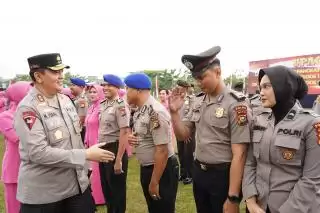 168 Personel Polda Riau Naik Pangkat