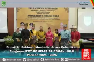 Pelantikan IPR-Y Komisariat Rohul, Sukiman Ingatkan Mahasiswa Tekun Tuntut Ilmu