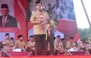 Upacara Peringatan Hari Pramuka ke 63 2024, Ersan S: Gerakan Pramuka Tetap Solid Jadi Garda Terdepan