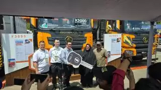 Perusahaan Kontraktor Tambang Asal Jatim Borong 50 Truk Shacman di Mining Indonesia 2024