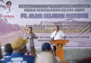 Diresmikan Pabrik Kelapa Sawit di Sungai Melayu Rayak, Ini Harapan Bupat Ketapang