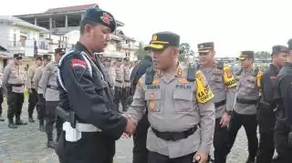 Kapolres Kepulauan Meranti Pimpin Apel Pelepasan Brimob Riau BKO Pam Pilkada 2024