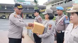 Pimpin Apel Pagi Jelang Nataru, Kapolrestabes Medan Sampaikan Pesan Kapolda Sumut