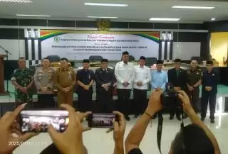 DPRD Inhu Gelar Sidang Paripurna Penetapan Bupati dan Wabup Terpilih