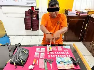 Polsek Sengingi Bekuk Pelaku Narkotika di Perkebunan Kelapa Sawit