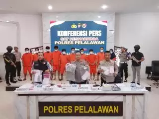 Polres Pelalawan Bekuk 27 Tersangka Kasus Narkoba, Dua Diantaranya  Perempuan