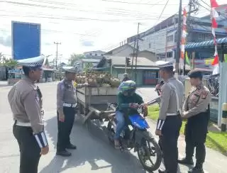 Ops keselamatan, Polantas Ingatkan Pengemudi Gerobak Jaga Keamanan dan keselamatan