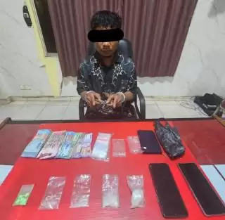 Satresnarkoba Polres 'Kota Jalur' Tangkap Residivis Narkoba Sita Sabu 33,73 Gram