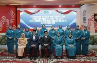 Mantap! Hj Siti Aisyah Dilantik Ketua TP PKK dan Ketua Pembina Posyandu Kabupaten Bengkalis