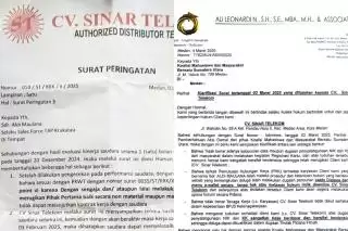 Aneh, CV Sinar Telekom Malah Kirim Surat ke Alamat Yang Salah