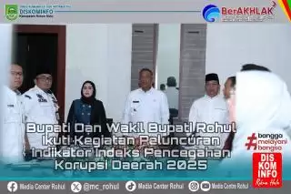 Virtual, Bupati dan Wabup Rohul Ikuti Peluncuran Indikator IPKD 2025