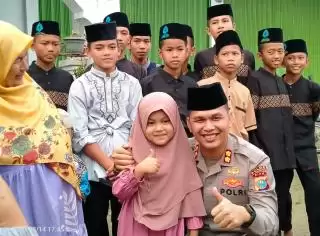 Polres Inhu Bersama Wartawan Gelar Giat Bansos Santuni Anak Yatim