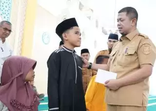 Berkah Ramadhan, DKMB Masjid Besar Arafah Santuni 371 Anak Yatim Kecamatan Mandau