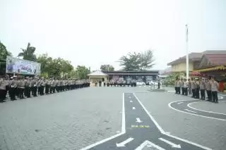 Ratusan Personel Polres Inhu Siap Amankan Perayaan Idul Fitri 1446 H