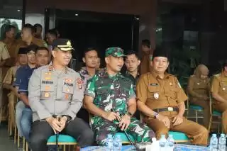 Kapolres Inhu Bersama Forkopimda Apel Siaga Karhutla Atasi Bencana Lingkungan