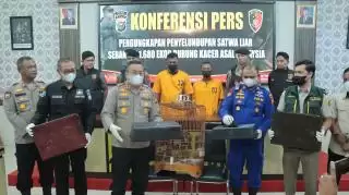 Polres Kepulauan Meranti Berhasil Ungkap Kasus Penyeludupan Ribuan Burung Kacer