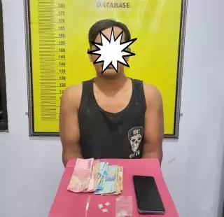 Polsek Batang Cenaku Bekuk Satu Orang Pengedar Sabu