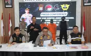Timgab Polres dan Bea Cukai Bengkalis Gagalkan Peredaran Heroin 2.193 Gram Jaringan Internasional