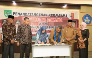 Bupati Rohul Teken MoU dengan Universitas Rokania dan Resmikan Gedung Perpustakaan Baru