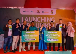 BSI Maslahat Resmikan Sentra UMKM Ikan Air Tawar di Kabupaten Kampar