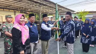 Bupati Kepulauan Meranti Lepas 110 Kafilah MTQ ke 43 Provinsi Riau