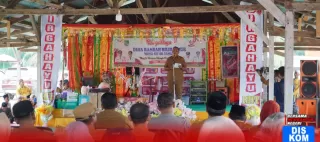 Hadiri Peringatan HUT Desa Rambah Hilir Timur ke 48, Ini Petuah Bupati Rohul