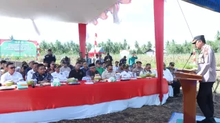 Polres Meranti Zoom Penanaman Jagung Serentak Kuartal II di Desa Mantiasa