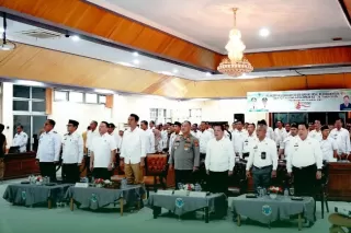 Bupati Batang Hari Hadiri Peluncuran Koperasi Desa/ Kelurahan Merah Putih secara Zoom Meeting