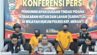 Polres Kepulauan Meranti Tangkap Dua Terduga Pelaku Pembakar Lahan