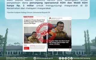 Isu Anggaran Rp100 Miliar di Deli Serdang Dibantah, Pemkab Siap Somasi Media