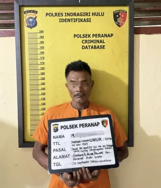 Buron Seminggu, Suami Bakar Istri di Inhu Dibekuk Polsek Pranap di Kebun Sawit