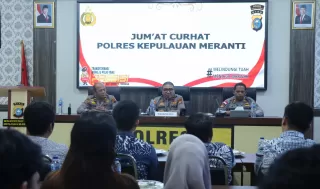 Jumat Curhat Polres Kepulauan Meranti Sosialsasi 110 Layanan Polisi