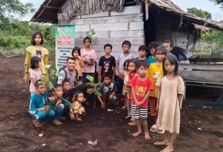 Green Policing, Brigadir Khairi Hijaukan Rangsang Edukasi Anak-anak Pulau Terluar